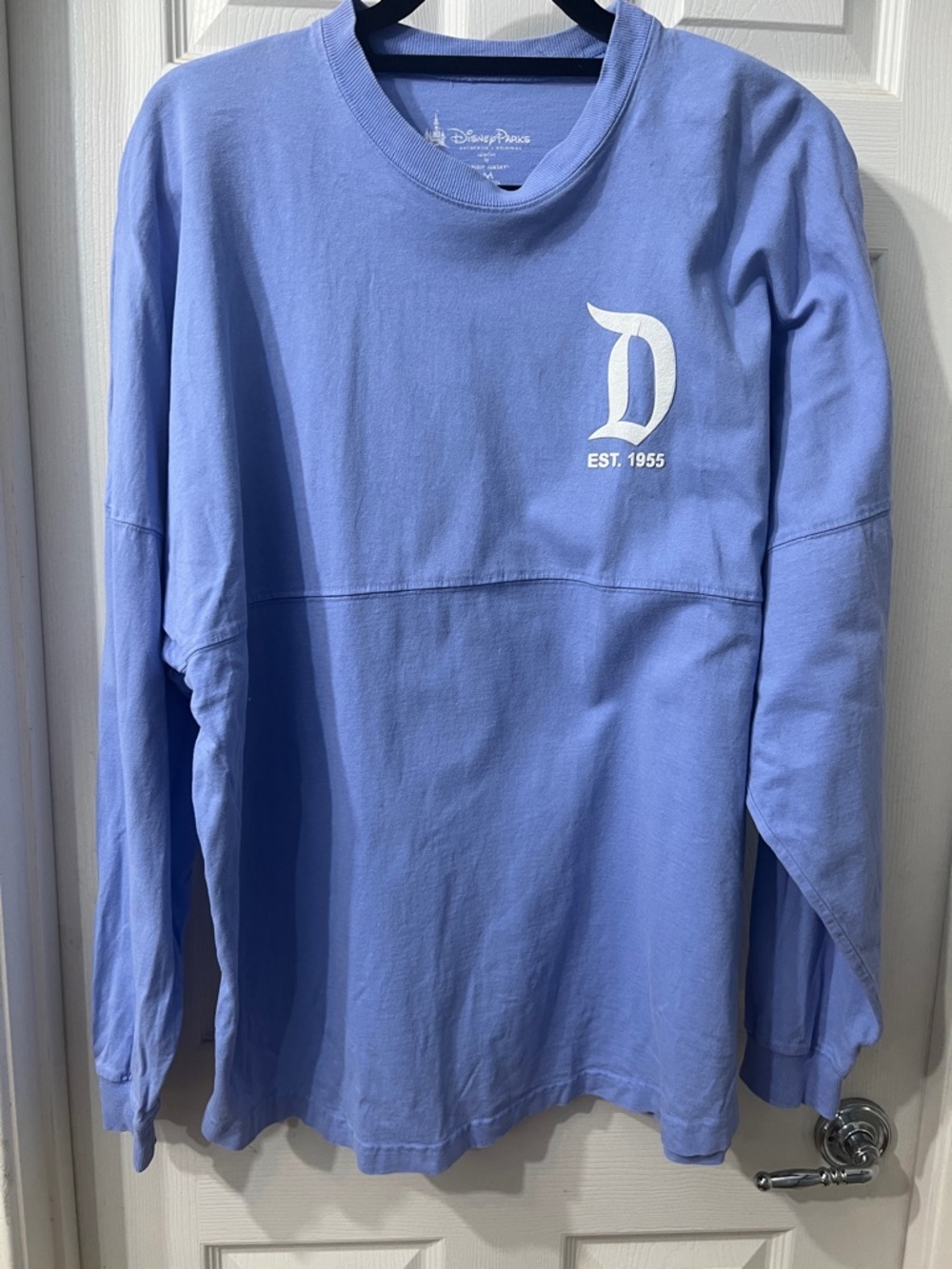 Disney Spirit Jersey Lavender Crewneck Sweatshirt with White 'D' Logo
